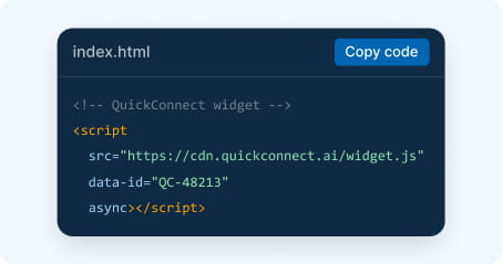 Paste the widget code