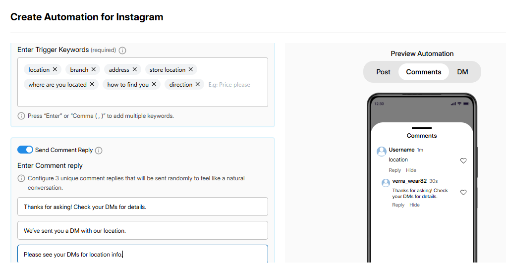 Set Up Comment Replies