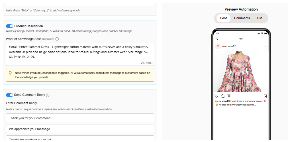 Set Up Comment Replies