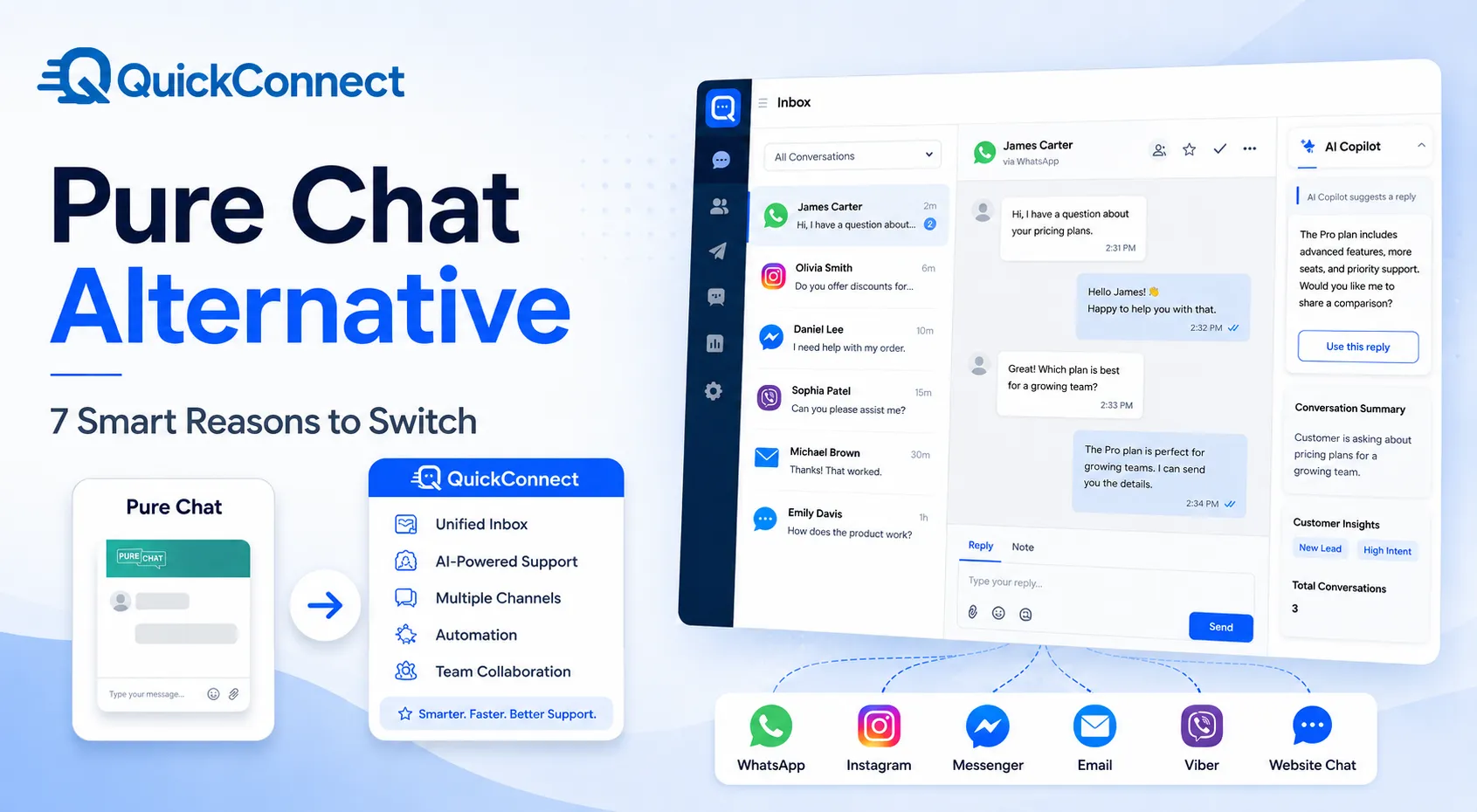 Pure Chat Alternative: 7 Reasons to Switch to QuickConnect